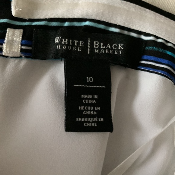 White House Black Market Strapless Chevron Dress - Blue and Black - Picture 5 of 8